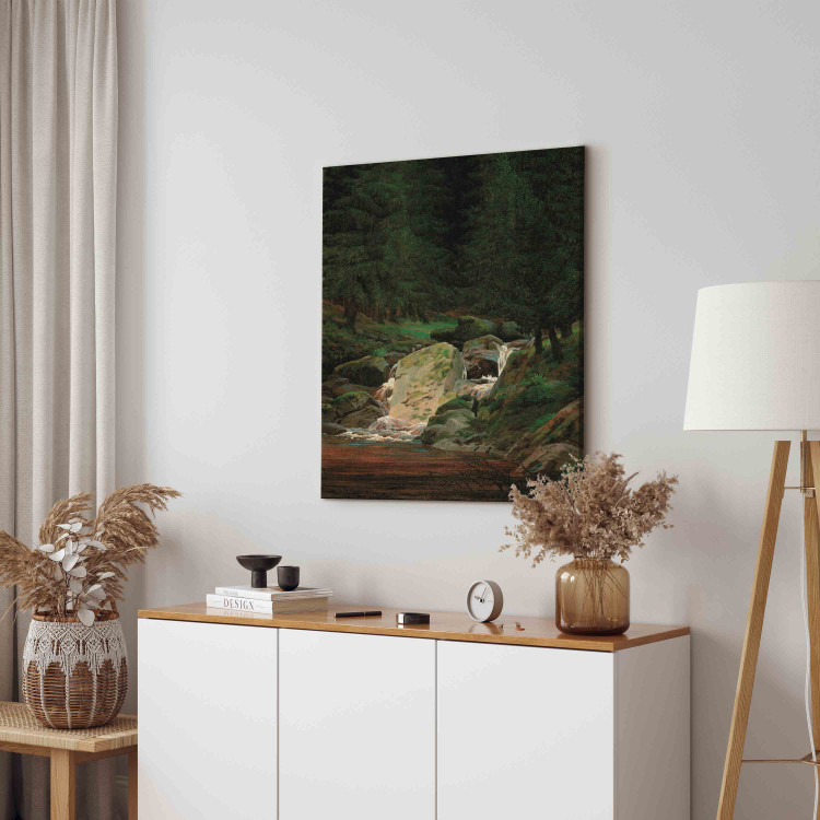 Reproduction Painting Waterfall in the fir wood 157643 additionalImage 4