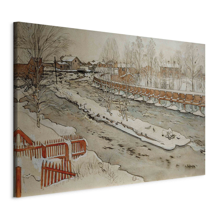Art Reproduction The wodden drain. Winter Image 158843 additionalImage 2