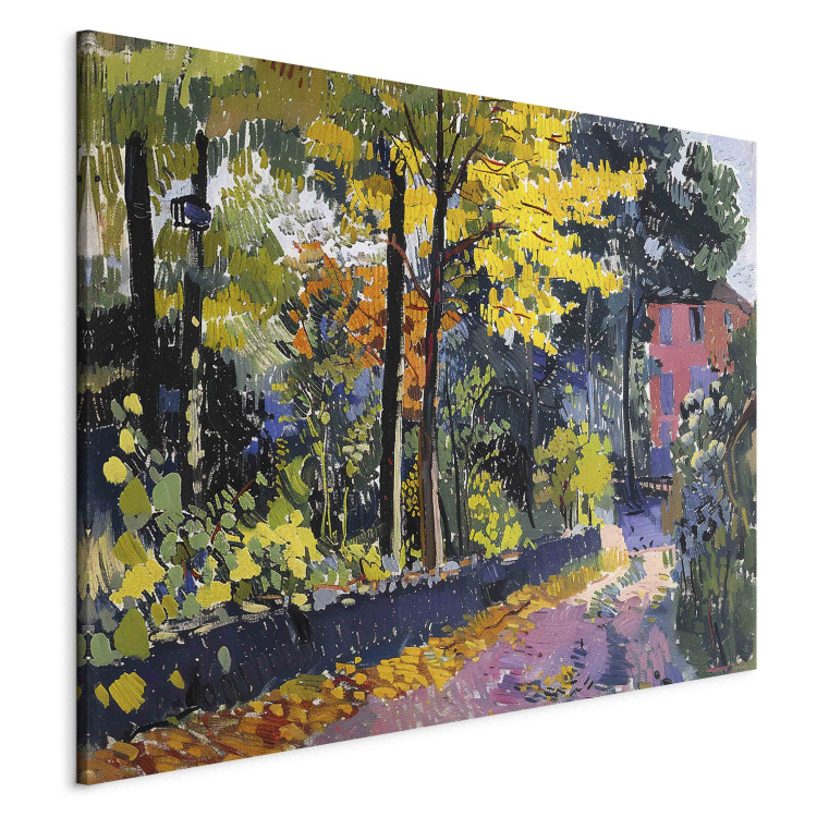 Canvas Entrance Road - Painted Landscape With Trees and Building 159943 additionalImage 2