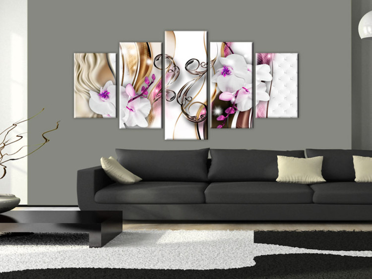 Canvas Orchids: pink flowers 50043 additionalImage 3