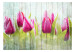 Wall Mural Tulips on white wood 60343 additionalThumb 1