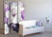 Room Divider Screen Purple Empress - magnolia flower with small purple flowers 95643 additionalThumb 2