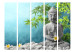 Folding Screen Meditating Buddha II - stone texture of Buddha in an oriental motif 97343 additionalThumb 3