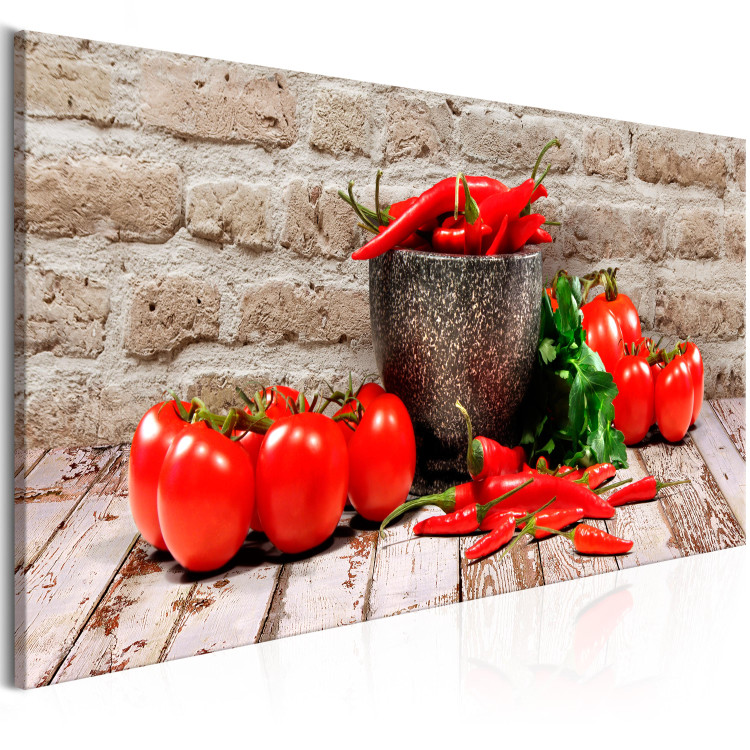 Canvas Art Print Red Vegetables (1 Part) Brick Narrow 107953 additionalImage 2