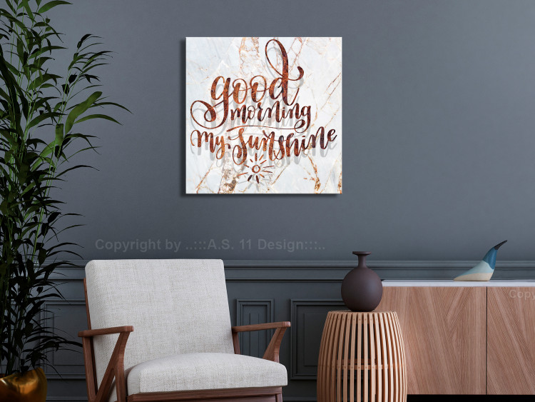 Canvas Print A good start to the day - graphics with the words Good morning ... 114253 additionalImage 3