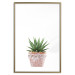 Wall Poster Succulents in Pot - composition with green leaves on a solid background 116653 additionalThumb 16