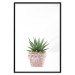 Wall Poster Succulents in Pot - composition with green leaves on a solid background 116653 additionalThumb 17