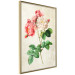 Poster Celestial Rose - colorful composition with flowers on a background of beige stripes 117353 additionalThumb 14