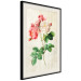 Poster Celestial Rose - colorful composition with flowers on a background of beige stripes 117353 additionalThumb 3
