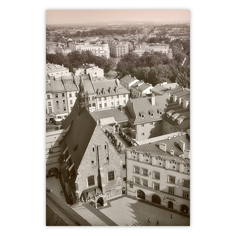 Wall Poster Krakow: Old Town - architecture of the Polish city from a bird's eye view 118153
