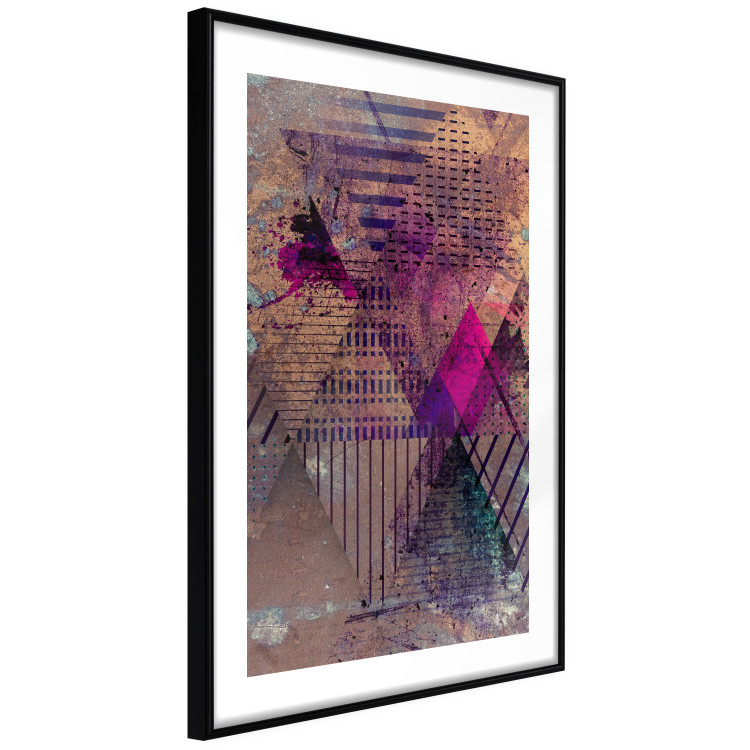 Wall Poster Honey Abstraction - colorful geometric composition with a hint of pink 118253 additionalImage 2
