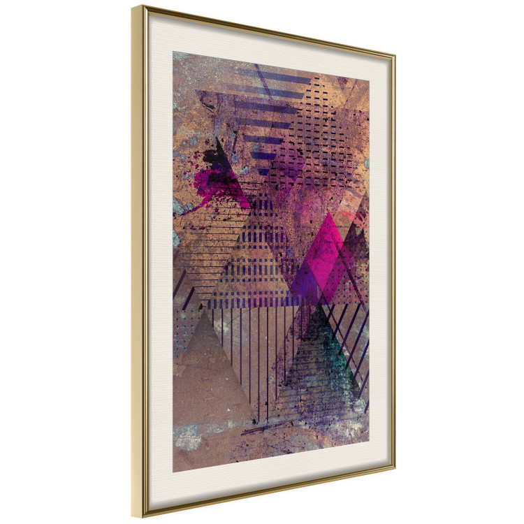 Wall Poster Honey Abstraction - colorful geometric composition with a hint of pink 118253 additionalImage 4