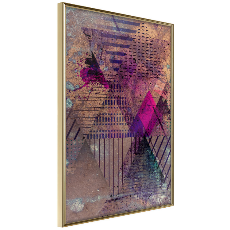 Wall Poster Honey Abstraction - colorful geometric composition with a hint of pink 118253 additionalImage 5