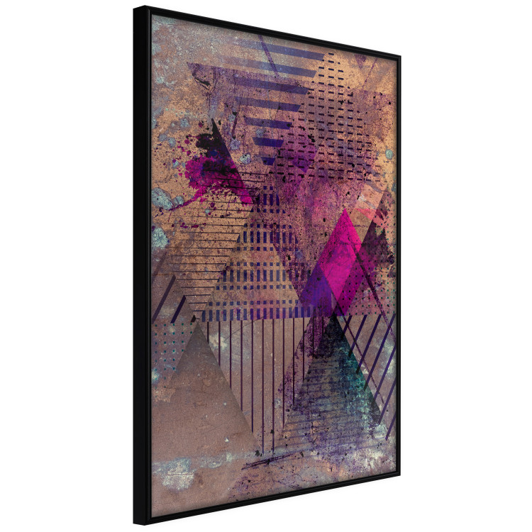 Wall Poster Honey Abstraction - colorful geometric composition with a hint of pink 118253 additionalImage 8