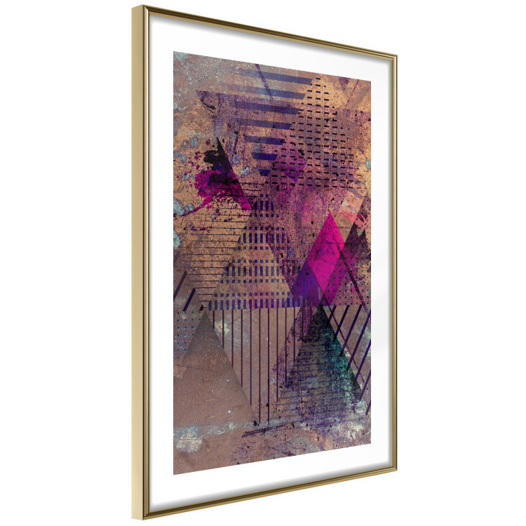 Wall Poster Honey Abstraction - colorful geometric composition with a hint of pink 118253 additionalImage 3