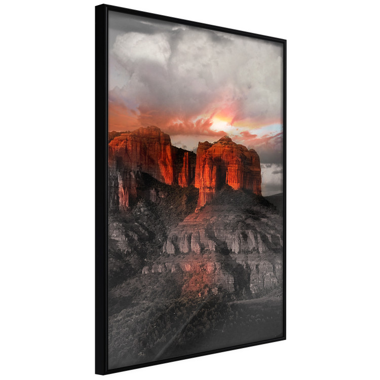 Wall Poster Grand Canyon - mountain landscape against a cloudy sky and sun 119153 additionalImage 8