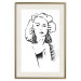 Wall Poster Charming Blonde - simple black and white portrait of an elegant woman 119253 additionalThumb 19