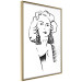 Wall Poster Charming Blonde - simple black and white portrait of an elegant woman 119253 additionalThumb 3