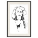 Wall Poster Charming Blonde - simple black and white portrait of an elegant woman 119253 additionalThumb 18