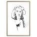 Wall Poster Charming Blonde - simple black and white portrait of an elegant woman 119253 additionalThumb 16