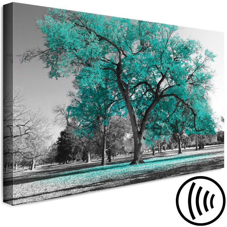 Canvas Autumn in the Park (1 Part) Wide Turquoise 122753 additionalImage 6