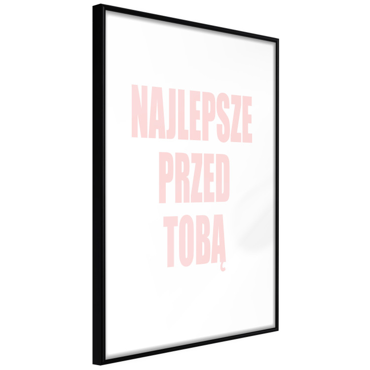 Wall Poster The Best Is Yet to Come - pink text in Polish on a white background 122853 additionalImage 11