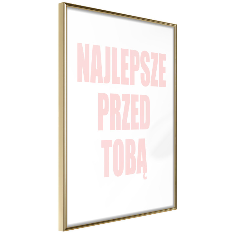 Wall Poster The Best Is Yet to Come - pink text in Polish on a white background 122853 additionalImage 12
