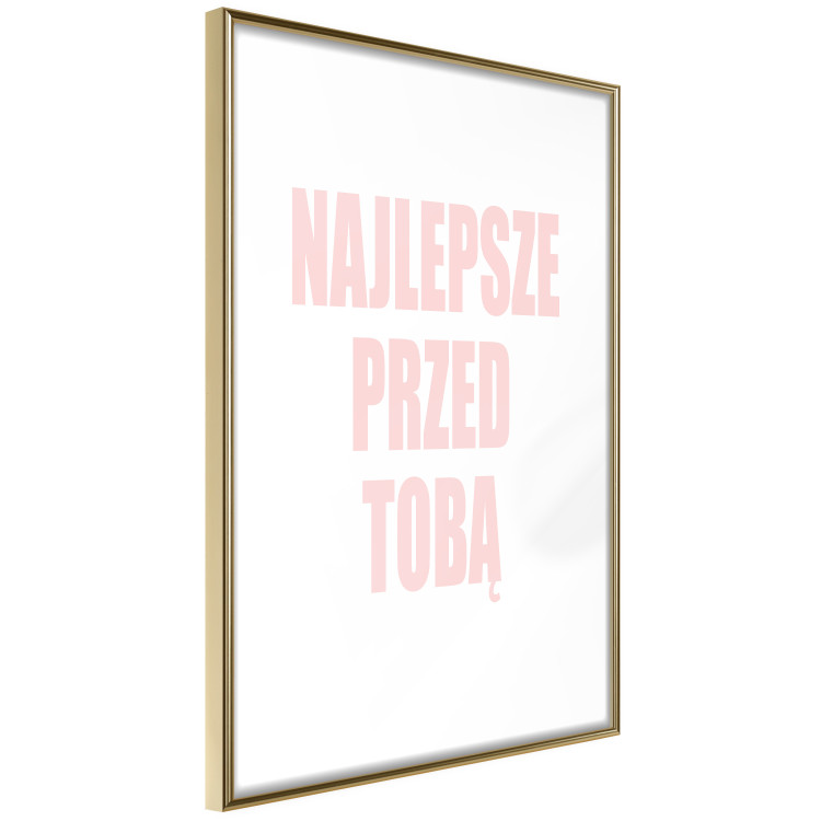 Wall Poster The Best Is Yet to Come - pink text in Polish on a white background 122853 additionalImage 6