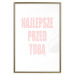 Wall Poster The Best Is Yet to Come - pink text in Polish on a white background 122853 additionalThumb 14