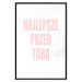 Wall Poster The Best Is Yet to Come - pink text in Polish on a white background 122853 additionalThumb 15