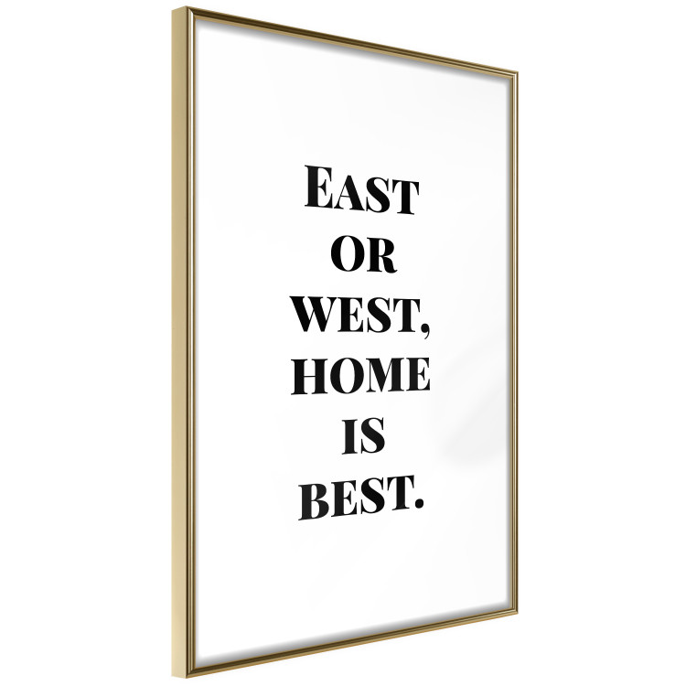 Poster Home Is Best - big black English texts on a white background 122953 additionalImage 6