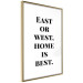 Poster Home Is Best - big black English texts on a white background 122953 additionalThumb 12