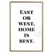 Poster Home Is Best - big black English texts on a white background 122953 additionalThumb 16