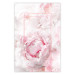 Poster Fleeting Beauty - rectangular figures and pink flowers in the light 123053