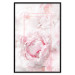 Poster Fleeting Beauty - rectangular figures and pink flowers in the light 123053 additionalThumb 24