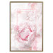 Poster Fleeting Beauty - rectangular figures and pink flowers in the light 123053 additionalThumb 16
