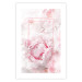Poster Fleeting Beauty - rectangular figures and pink flowers in the light 123053 additionalThumb 25