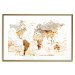 Wall Poster Paint My World - world map on distressed brick texture 123853 additionalThumb 14