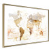 Wall Poster Paint My World - world map on distressed brick texture 123853 additionalThumb 9