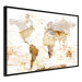 Wall Poster Paint My World - world map on distressed brick texture 123853 additionalThumb 11