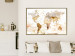 Wall Poster Paint My World - world map on distressed brick texture 123853 additionalThumb 8