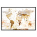 Wall Poster Paint My World - world map on distressed brick texture 123853 additionalThumb 18
