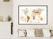 Wall Poster Paint My World - world map on distressed brick texture 123853 additionalThumb 7