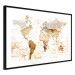 Wall Poster Paint My World - world map on distressed brick texture 123853 additionalThumb 12