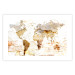 Wall Poster Paint My World - world map on distressed brick texture 123853 additionalThumb 19
