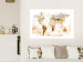 Wall Poster Paint My World - world map on distressed brick texture 123853 additionalThumb 5