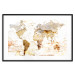 Wall Poster Paint My World - world map on distressed brick texture 123853 additionalThumb 15