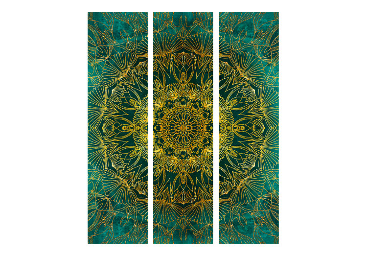 Room Divider Screen Royal Stitches (3-piece) - oriental Zen-style Mandala 124053 additionalImage 3