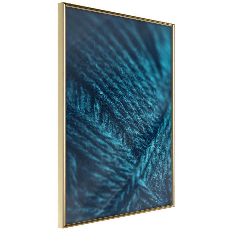 Wall Poster Emerald Wool - detailed wool texture in turquoise color 124453 additionalImage 3