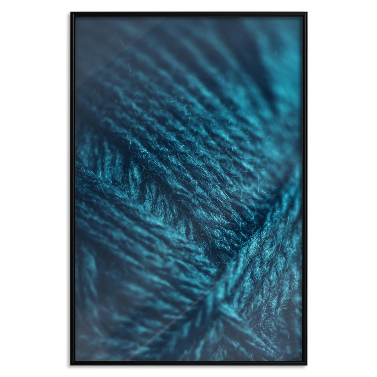 Wall Poster Emerald Wool - detailed wool texture in turquoise color 124453 additionalImage 24